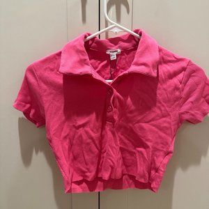 Cropped Hot Pink Top